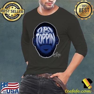 American professional basketball player obi toppin player silhouette T-Shirt