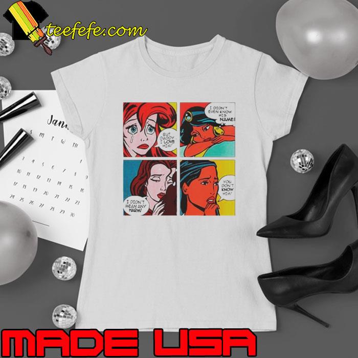 Ariel Belle Jasmine Pocahontas Pop Art Comic s Ladies tee Ariel Belle Jasmine Pocahontas Pop Art Comic s Ladies tee