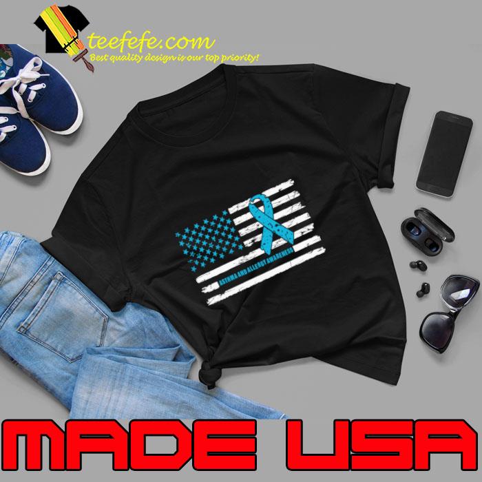 Asthma and Allergy Awareness American flag T-Shirt Unisex Asthma and Allergy Awareness American flag T-Shirt Unisex