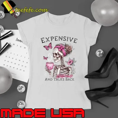Awesome expensive Difficult And Talks Back Skeleton Flower T-Shirt