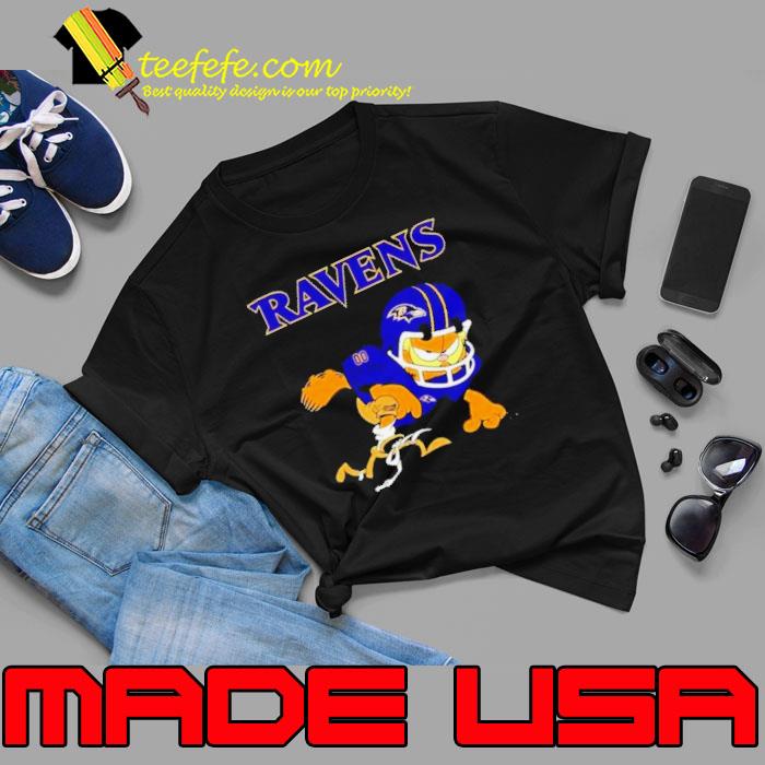 Baltimore Ravens Garfield Cat Grumpy Football Player shirt