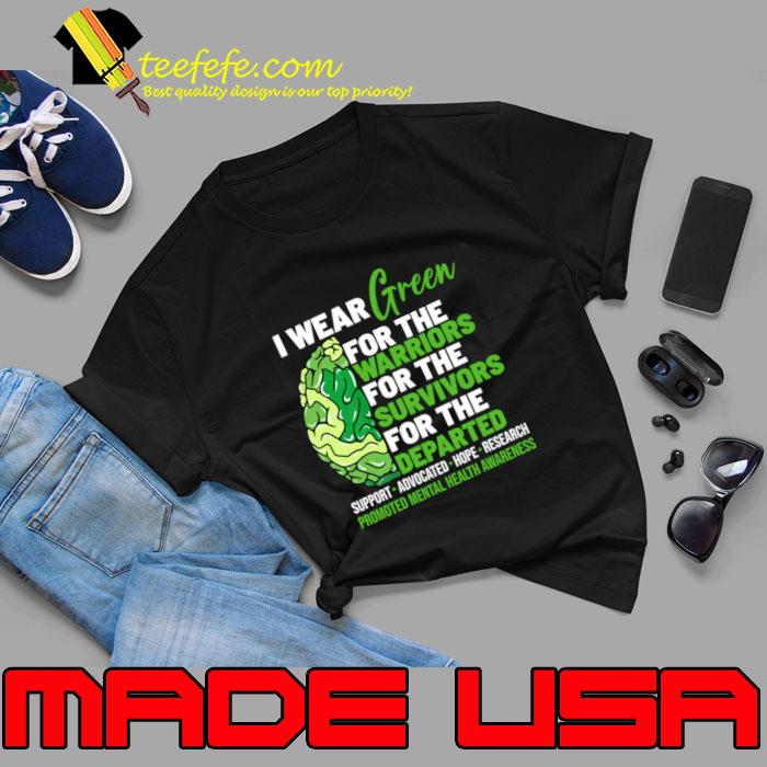 Best mental Health Awareness Matters Support I Wear Green Warrior T-Shirt Unisex Best mental Health Awareness Matters Support I Wear Green Warrior T-Shirt Unisex