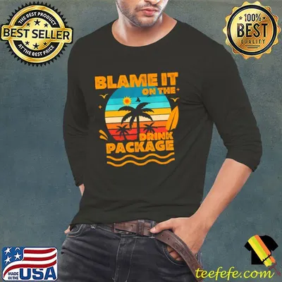 Blame It On The Cruise Package Cruise Vintage Sunset T-Shirt