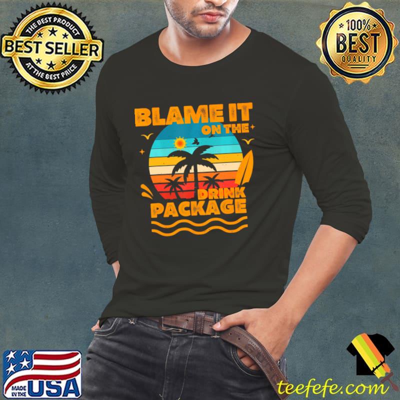 Blame It On The Cruise Package Cruise Vintage Sunset T-Shirt