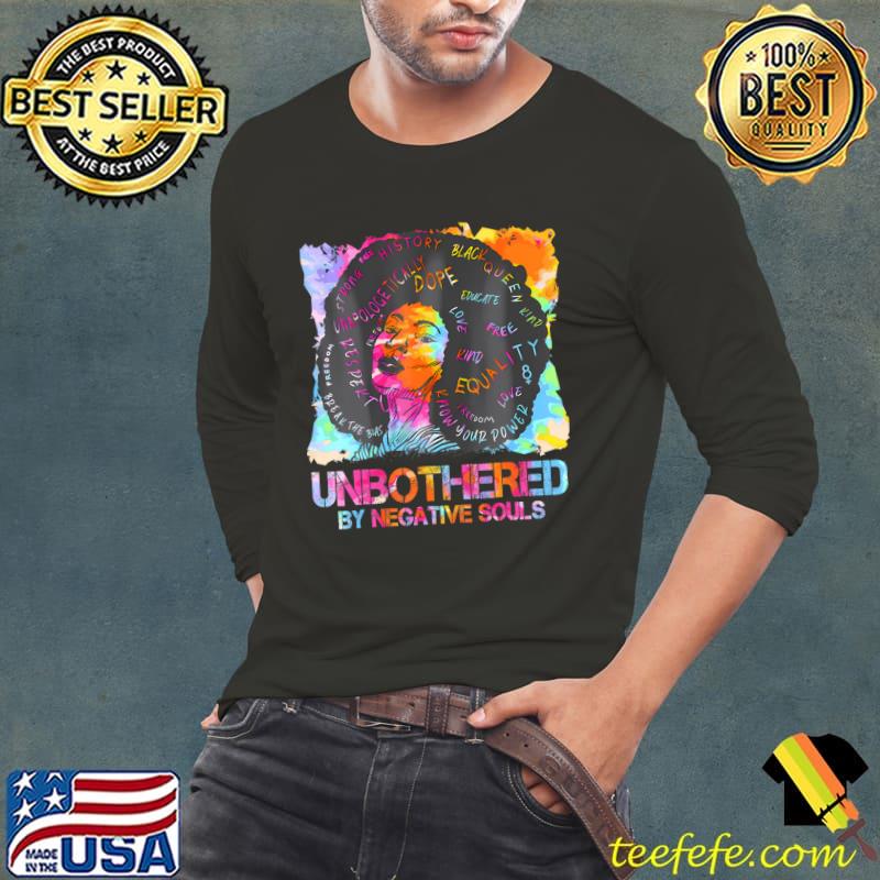 Break The Bias Black History Unbothered By Nagative Souls Watercolor T-Shirt Break The Bias Black History Unbothered By Nagative Souls Watercolor T-Shirt