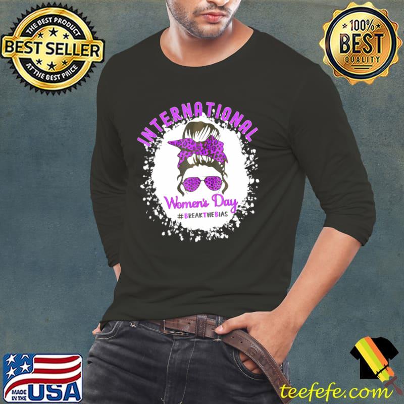 Break The Bias International Womens Day 2022 8 March 2022 Messy Bun Leopard T-Shirt Break The Bias International Womens Day 2022 8 March 2022 Messy Bun Leopard T-Shirt
