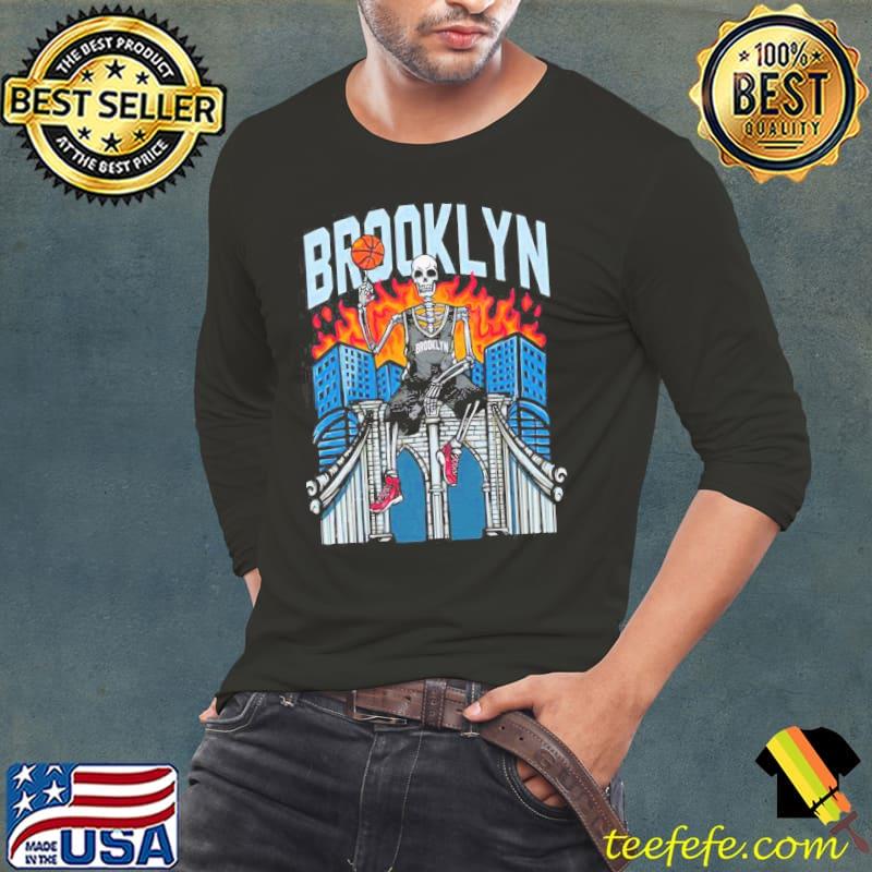 Brooklyn Nets Basketball Skull Style Shirt