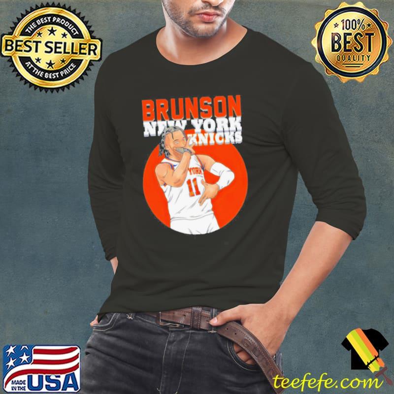 Brunson New York Knicks cartoon s Long Sleeve Tee Brunson New York Knicks cartoon s Long Sleeve Tee