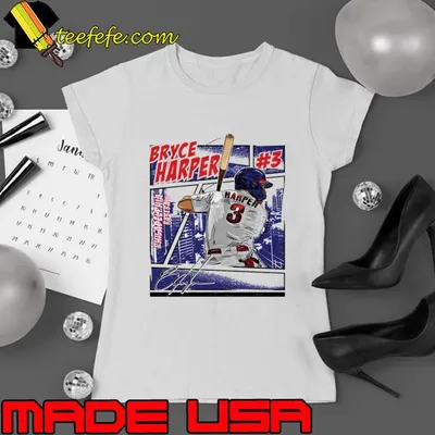 Bryce Harper American professional baseball first baseman Philadelphia Comic T-Shirt