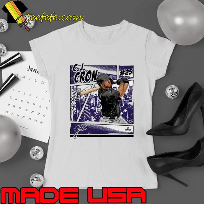 C.J. Cron Colorado Comic American professional baseball first baseman T-Shirt C.J. Cron Colorado Comic American professional baseball first baseman T-Shirt