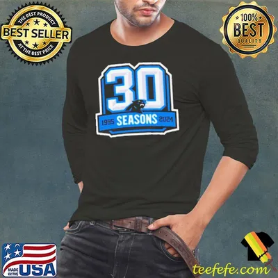 Carolina Panthers 30th Anniversary 1995-2024 Logo Shirt