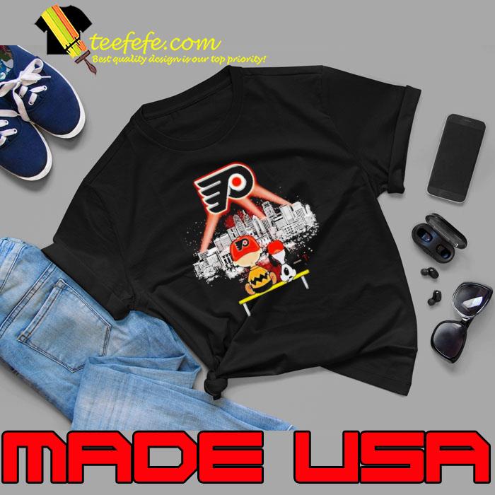 Charlie Brown And Snoopy Watching City Philadelphia Flyers 2024 Shirt Unisex Charlie Brown And Snoopy Watching City Philadelphia Flyers 2024 Shirt Unisex