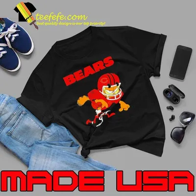 Chicago Bears Garfield Cat Grumpy Football Player 2024 shirt