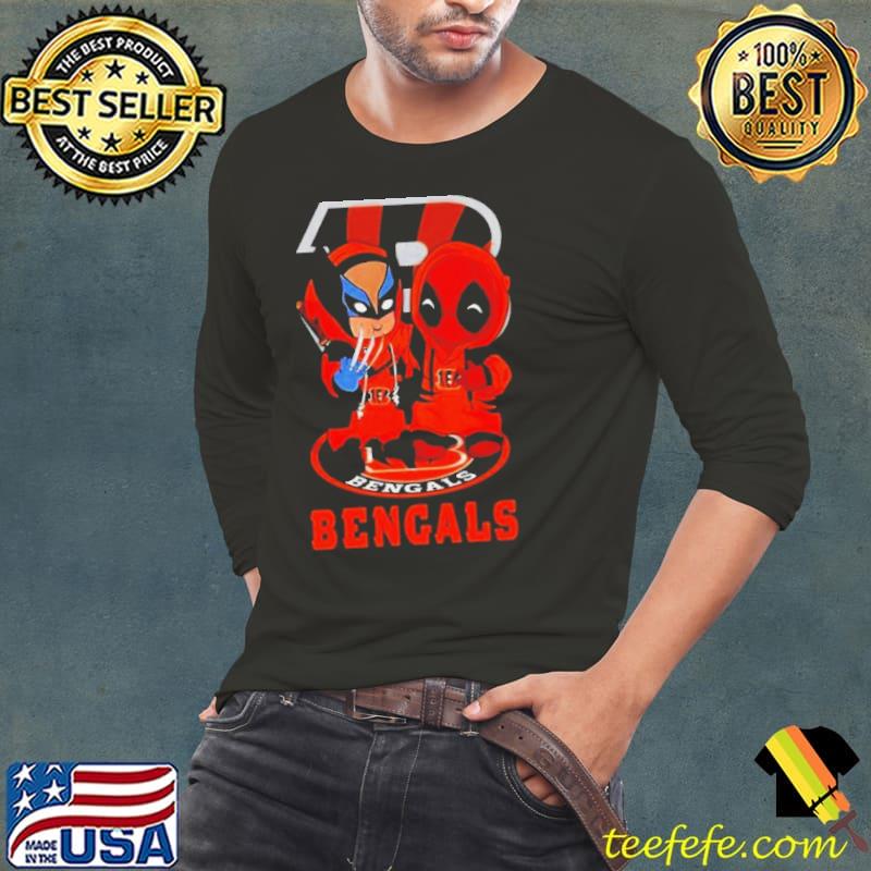 Cincinnati Bengals Marvel Wolverine Deadpool True Friends Shirt Long Sleeve Tee Cincinnati Bengals Marvel Wolverine Deadpool True Friends Shirt Long Sleeve Tee