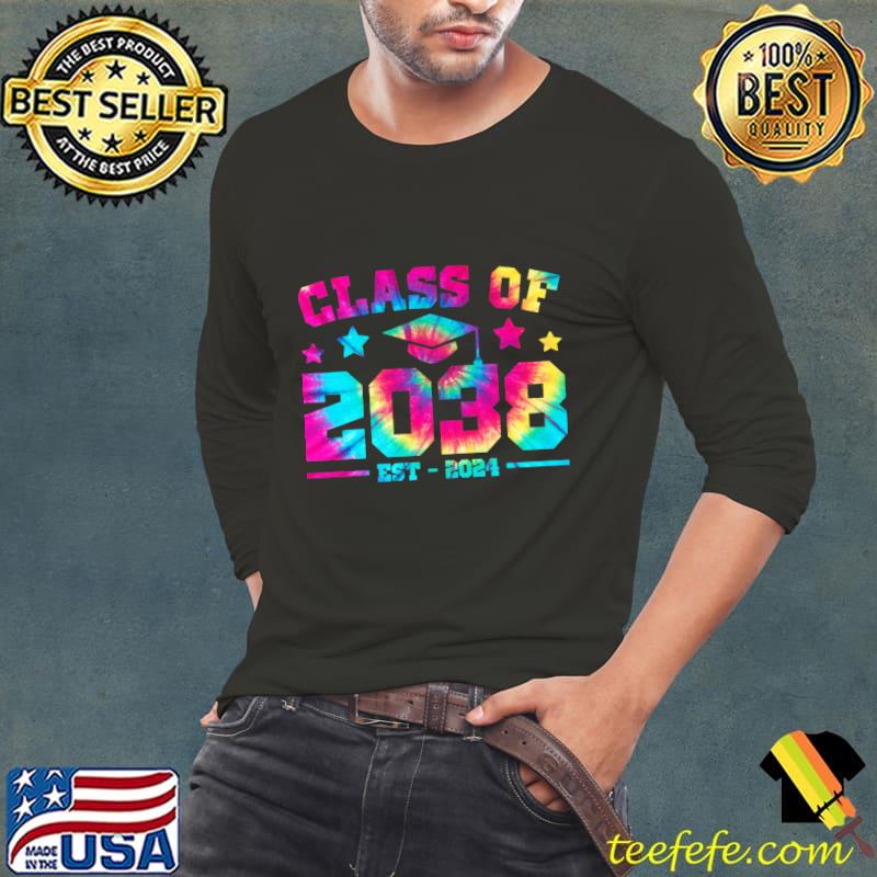 Class Of 2038 Grow With Me First Day Of School Tie Dye T-Shirt