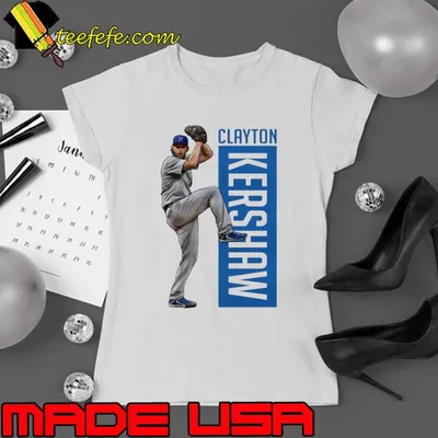 Clayton Kershaw Los Angeles D Outline American professional baseball pitcher T-Shirt