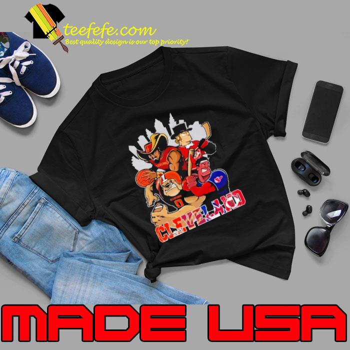 Cleveland Browns Cleveland Cavaliers Cleveland Barons Cleveland Guardians All Mascot Shirt Cleveland Browns Cleveland Cavaliers Cleveland Barons Cleveland Guardians All Mascot Shirt