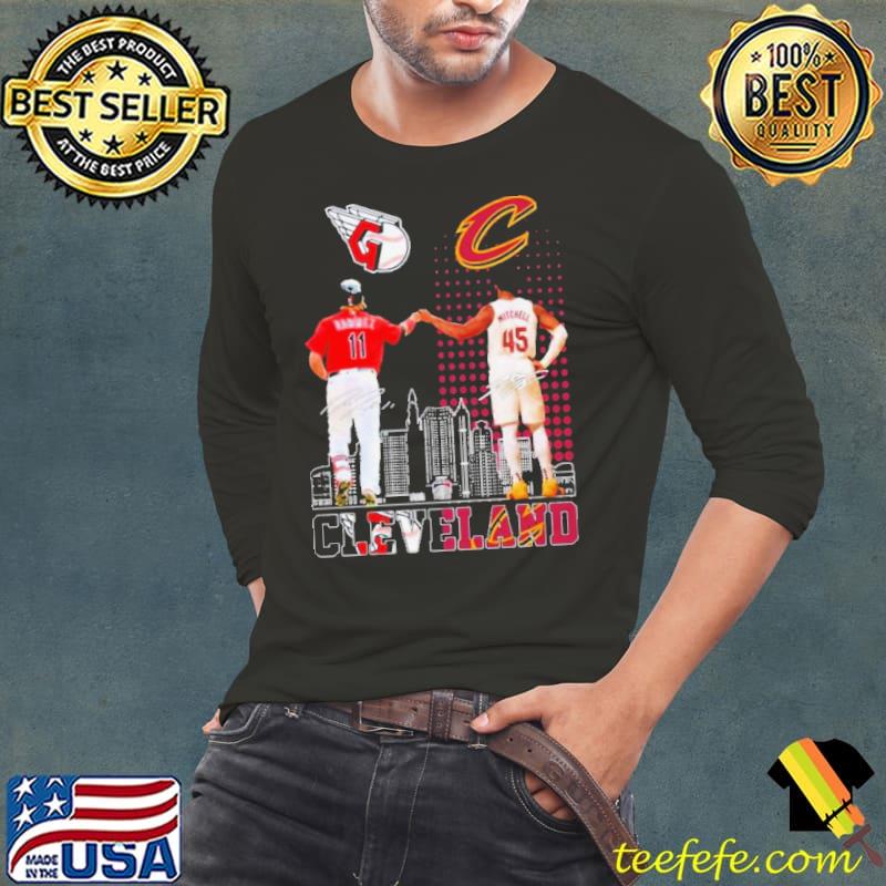 Cleveland Sports Teams Jose Ramirez And Donovan Mitchell Signatures Shirt Long Sleeve Tee Cleveland Sports Teams Jose Ramirez And Donovan Mitchell Signatures Shirt Long Sleeve Tee