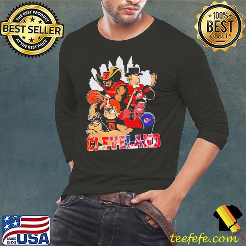 Cleveland Sports Teams Mascots Shirt Long Sleeve Tee Cleveland Sports Teams Mascots Shirt Long Sleeve Tee