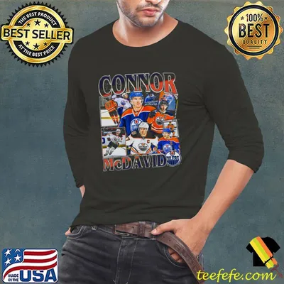 Connor McDavid Vintage Bootleg Canadian professional ice hockey centre T-Shirt