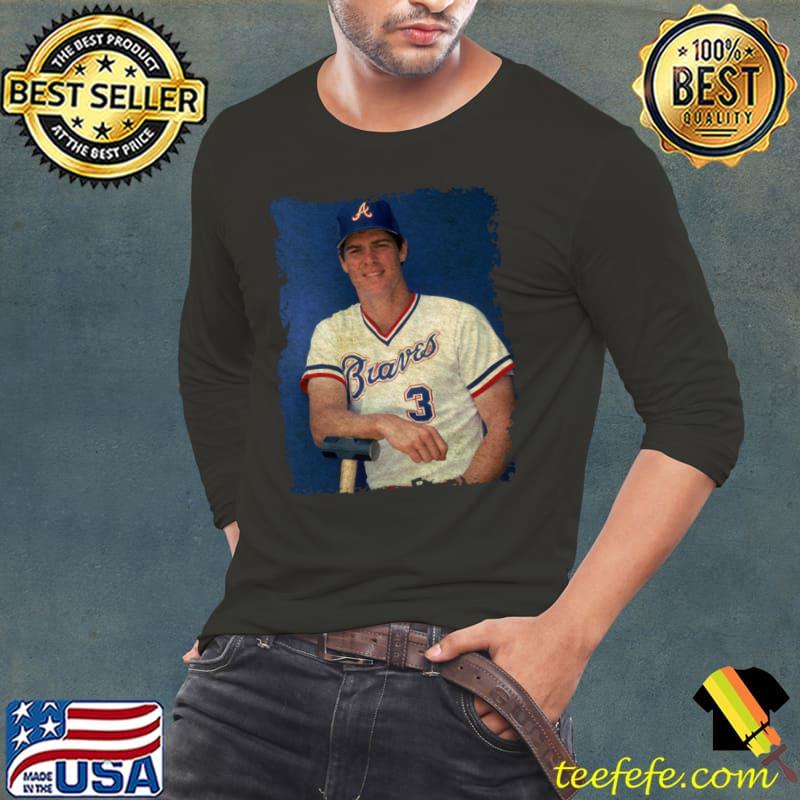 Dale Murphy in Atlanta Braves Baseball 1982 1983 T-Shirt Long Sleeve Tee Dale Murphy in Atlanta Braves Baseball 1982 1983 T-Shirt Long Sleeve Tee