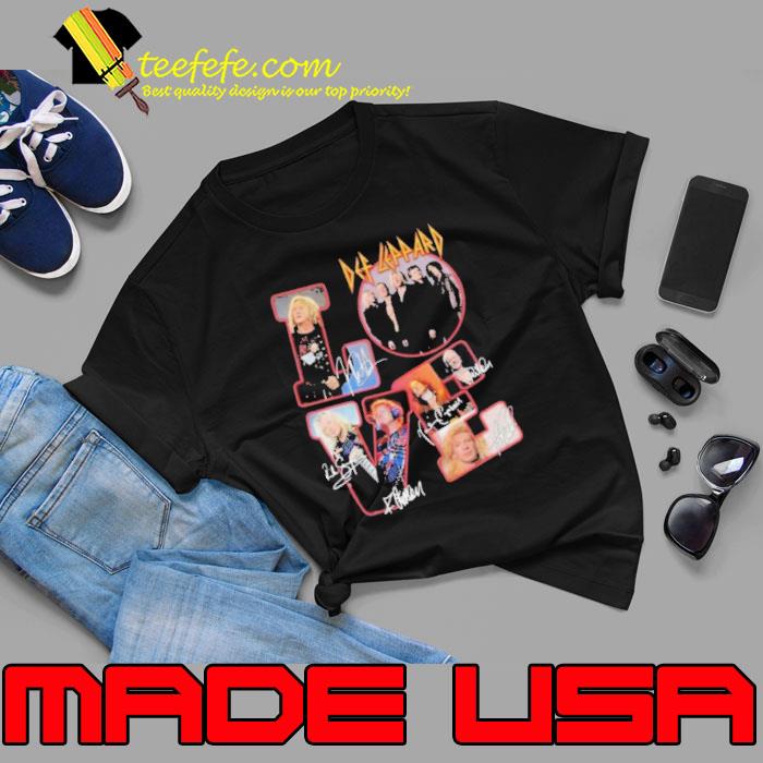 Def Leppard Rock Band Love Signatures Signatures Shirt Unisex Def Leppard Rock Band Love Signatures Signatures Shirt Unisex