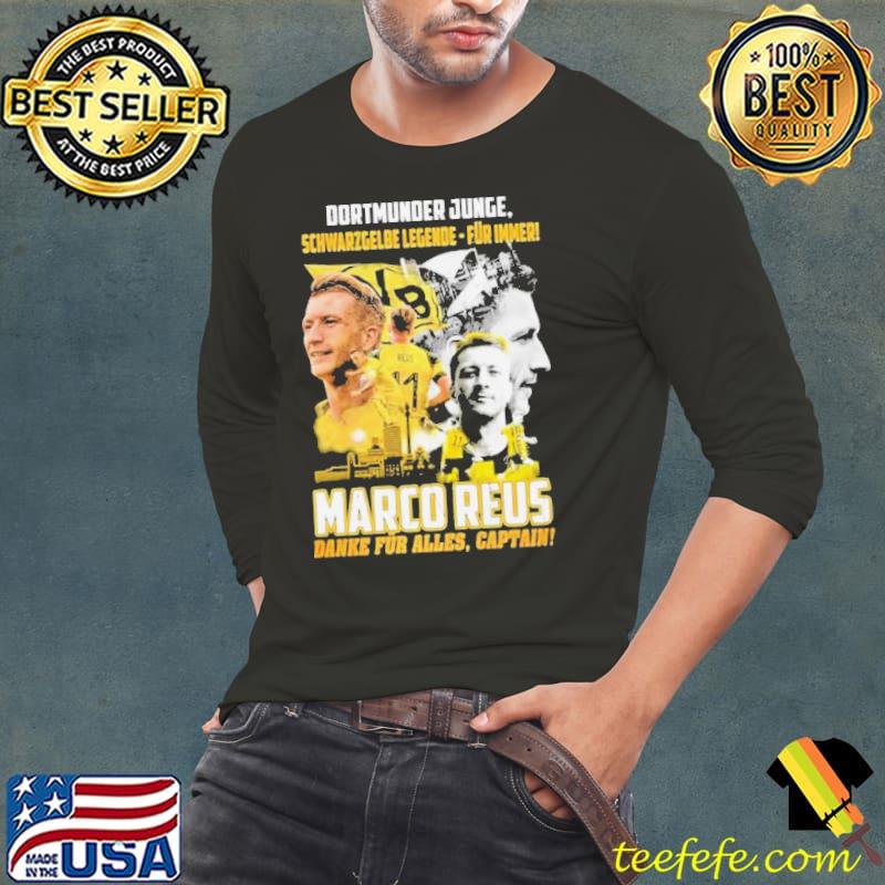 Dortmunder Junge Schwarz Gelbe Legende – Fur Immer Marco Reus Danke Fur Alles, Captain Shirt Long Sleeve Tee Dortmunder Junge Schwarz Gelbe Legende – Fur Immer Marco Reus Danke Fur Alles, Captain Shirt Long Sleeve Tee
