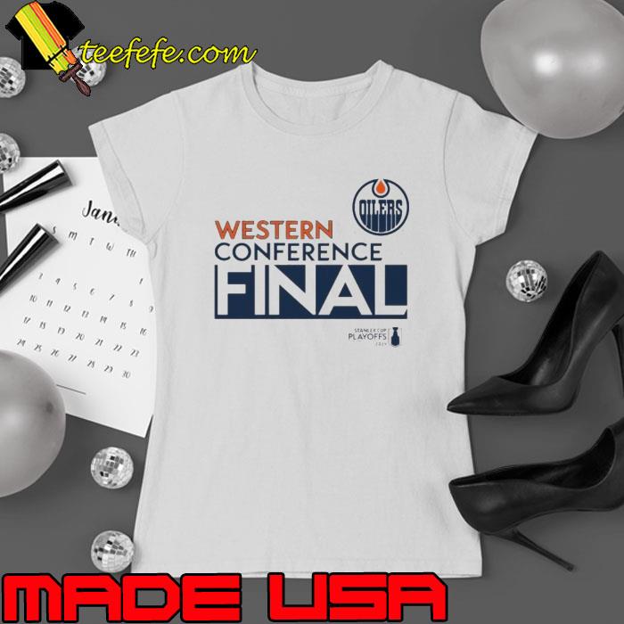 Edmonton Oilers 2024 Western Conference Finals Stanley Cup Playoffs Shirt Ladies tee Edmonton Oilers 2024 Western Conference Finals Stanley Cup Playoffs Shirt Ladies tee