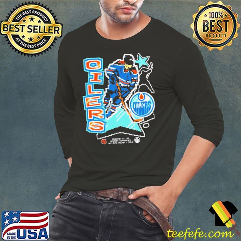 Edmonton Oilers Player Hockey Retro Shirt Long Sleeve Tee Edmonton Oilers Player Hockey Retro Shirt Long Sleeve Tee