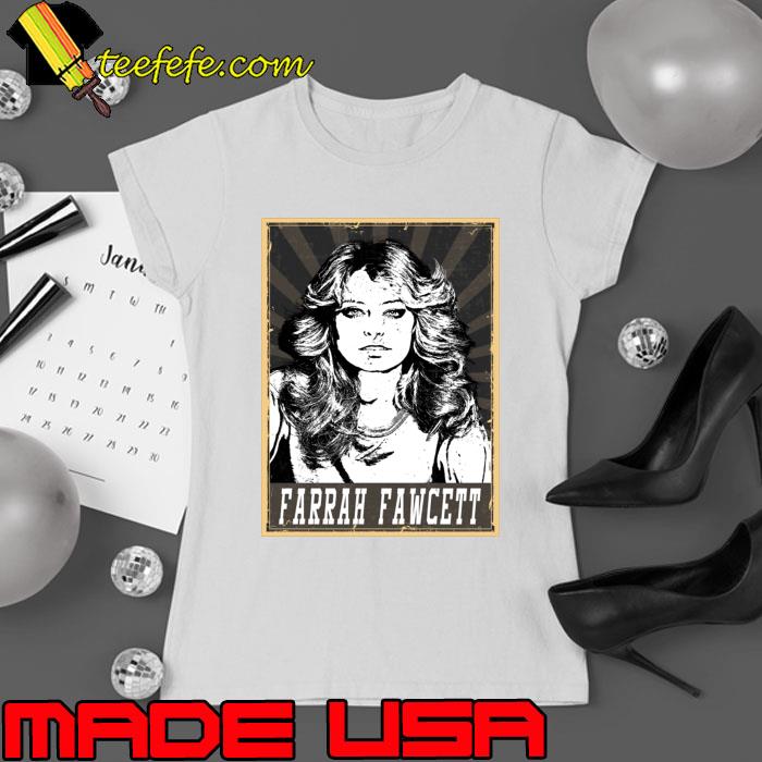 Farrah Fawcett an American actress Golden Globe Award nominee T-Shirt Ladies tee Farrah Fawcett an American actress Golden Globe Award nominee T-Shirt Ladies tee