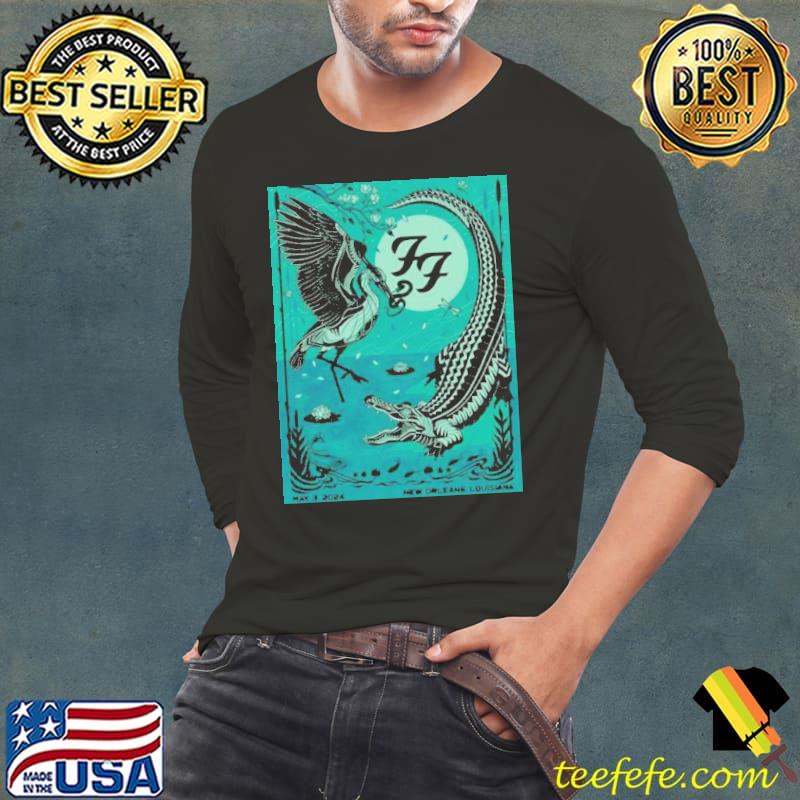 Foo Fighters 2024 New Orleans Jazz Fest Poster Shirt Long Sleeve Tee Foo Fighters 2024 New Orleans Jazz Fest Poster Shirt Long Sleeve Tee