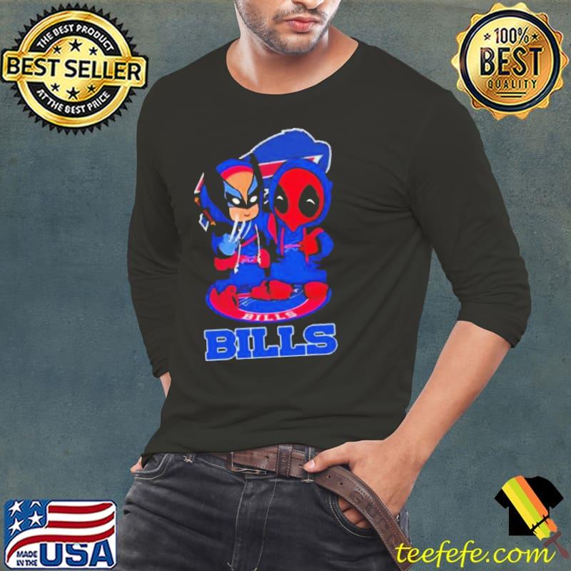 Friends Marvel Deadpool Wolverine Buffalo Bills Shirt Long Sleeve Tee Friends Marvel Deadpool Wolverine Buffalo Bills Shirt Long Sleeve Tee