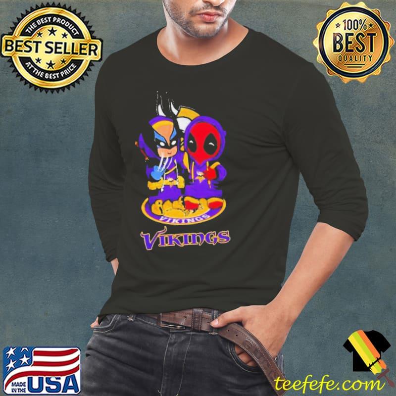Friends Marvel Deadpool Wolverine Minnesota Vikings Shirt Long Sleeve Tee Friends Marvel Deadpool Wolverine Minnesota Vikings Shirt Long Sleeve Tee