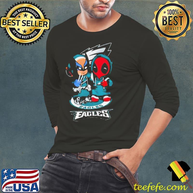 Friends Marvel Deadpool Wolverine Philadelphia Eagles Shirt Long Sleeve Tee Friends Marvel Deadpool Wolverine Philadelphia Eagles Shirt Long Sleeve Tee