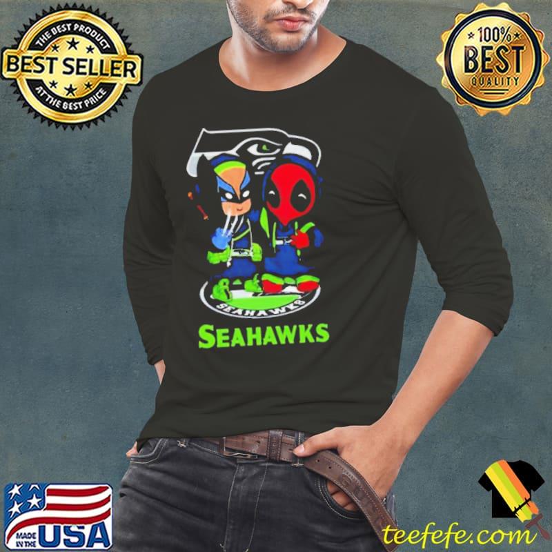Friends Marvel Deadpool Wolverine Seattle Seahawks Shirt Long Sleeve Tee Friends Marvel Deadpool Wolverine Seattle Seahawks Shirt Long Sleeve Tee