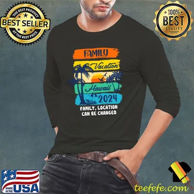 Funny family Vacation Hawaii 2024 Family Trip Beach Vibes Retro T-Shirt