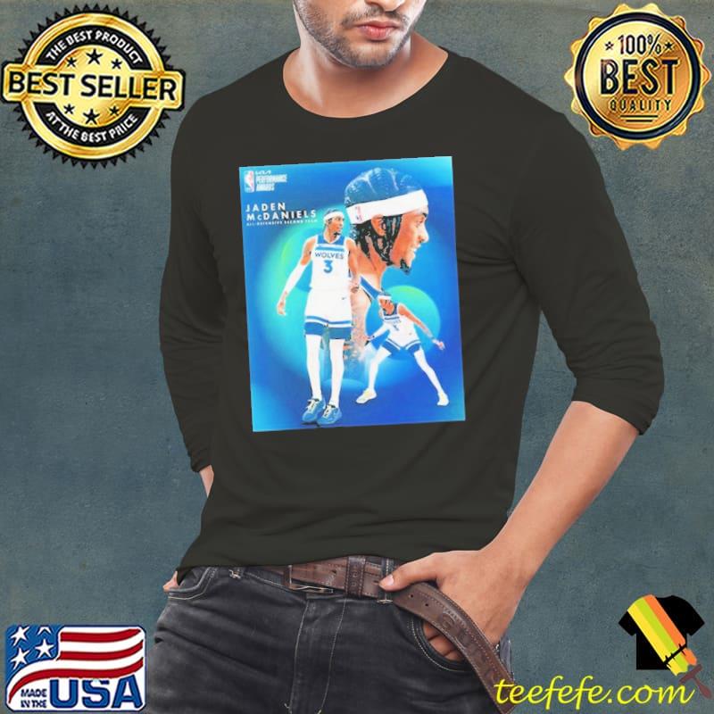 Jaden mcdaniels is the 2023-24 kia nba all defensive second team s Long Sleeve Tee Jaden mcdaniels is the 2023-24 kia nba all defensive second team s Long Sleeve Tee