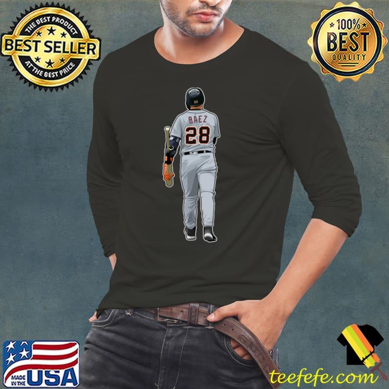 Javier Baez #28 Walks Puerto Rican professional baseball shortstop T-Shirt
