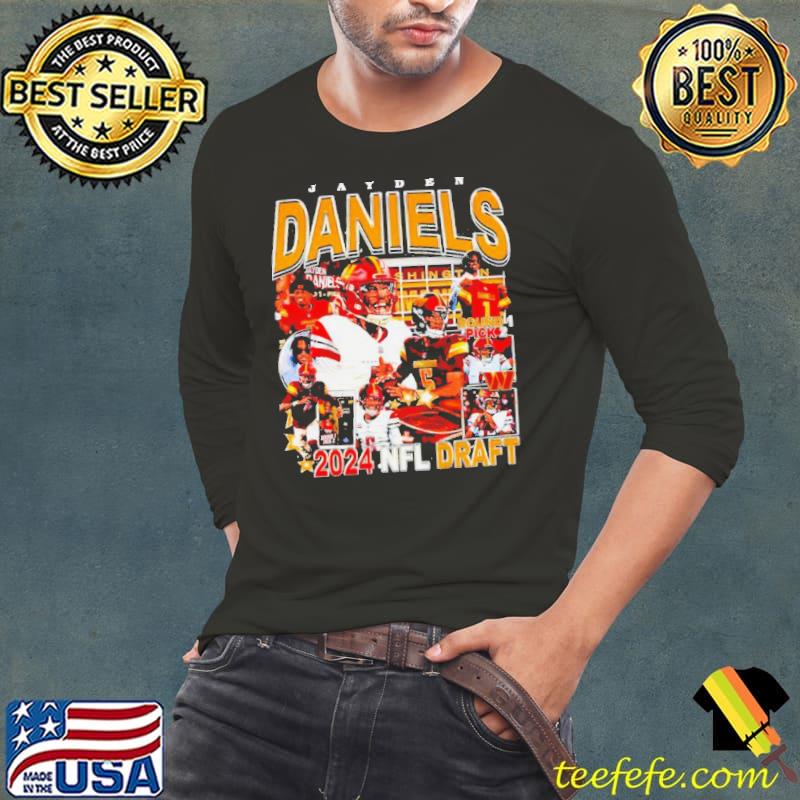 Jayden Daniels Washington Commanders 2024 NFL Draft s Long Sleeve Tee Jayden Daniels Washington Commanders 2024 NFL Draft s Long Sleeve Tee