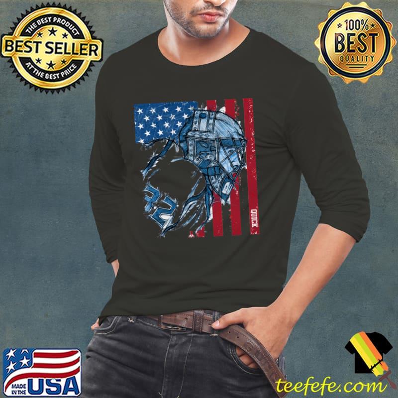 Jonathan Quick Los Angles Sketch American Flag T-Shirt