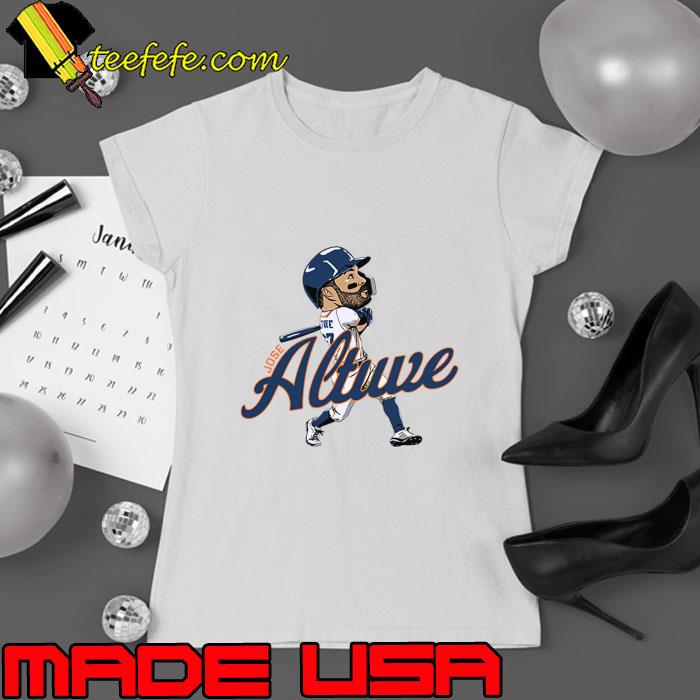 Jose Altuve Venezuelan professional baseball second baseman Caricature T-Shirt Ladies tee Jose Altuve Venezuelan professional baseball second baseman Caricature T-Shirt Ladies tee