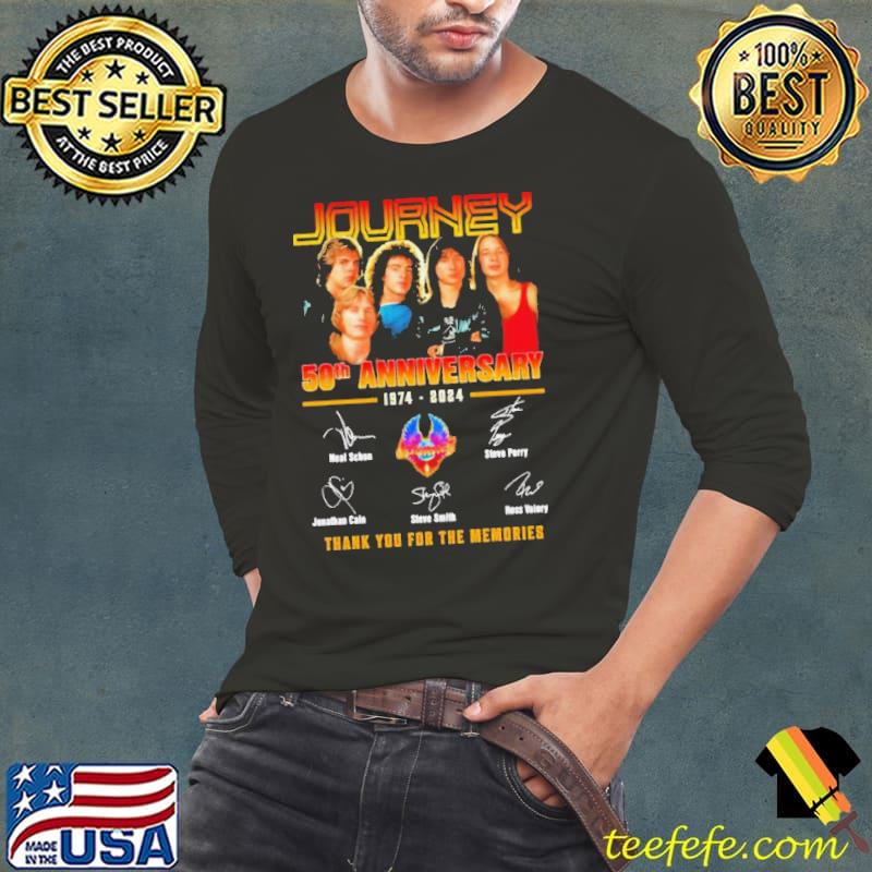 Journey 50th Anniversary 1974-2024 Thank You For The Memories Signature Shirt Long Sleeve Tee Journey 50th Anniversary 1974-2024 Thank You For The Memories Signature Shirt Long Sleeve Tee