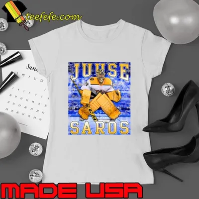 Juuse Saros Finnish professional ice hockey goaltender for the Nashville Predators T-Shirt