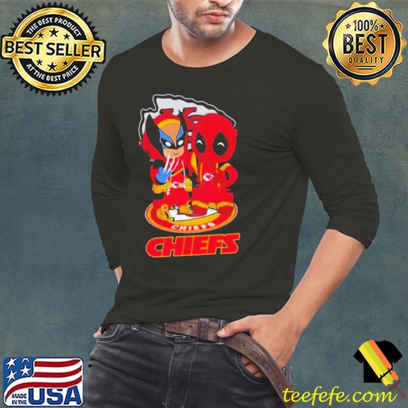 Kansas City Chiefs Marvel Wolverine Deadpool True Friends 2024 Shirt Long Sleeve Tee Kansas City Chiefs Marvel Wolverine Deadpool True Friends 2024 Shirt Long Sleeve Tee