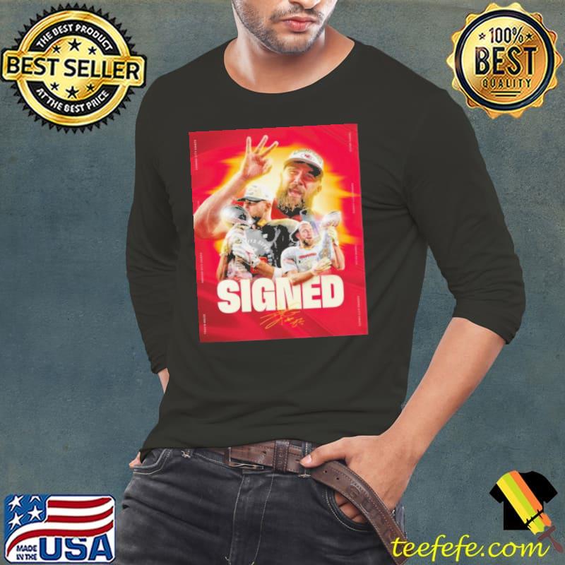 Kansas City Chiefs Travis Kelce Signed The Greatest Tight End Ever To A New Contract s Long Sleeve Tee Kansas City Chiefs Travis Kelce Signed The Greatest Tight End Ever To A New Contract s Long Sleeve Tee