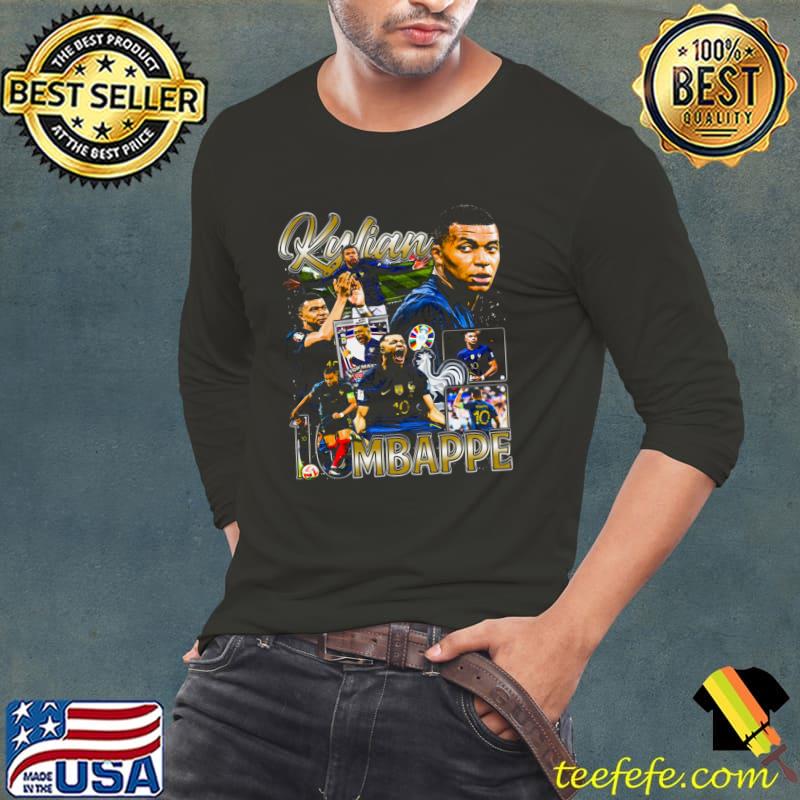 Kylian Mbappe France Vintage Bootleg French professional footballer T-Shirt Long Sleeve Tee Kylian Mbappe France Vintage Bootleg French professional footballer T-Shirt Long Sleeve Tee