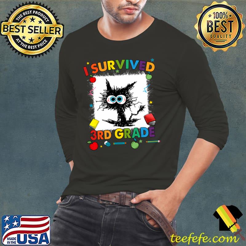 Last Day Of Third 3rd Grade I Survived Third 3rd Grade Cat T-Shirt Last Day Of Third 3rd Grade I Survived Third 3rd Grade Cat T-Shirt