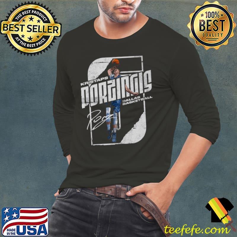 Latvian professional basketball player signature kristaps porzingis stretch T-Shirt Long Sleeve Tee Latvian professional basketball player signature kristaps porzingis stretch T-Shirt Long Sleeve Tee