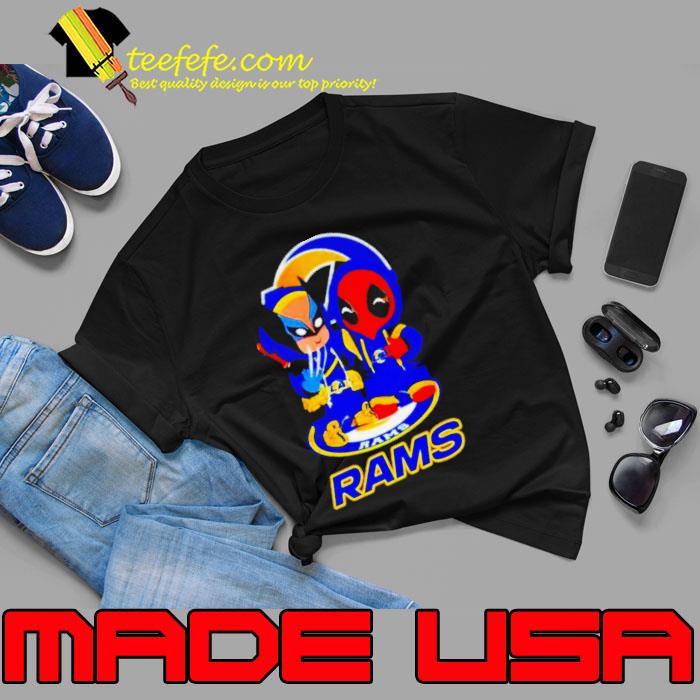 Los Angeles Rams Marvel Wolverine and Deadpool True friends s Unisex Los Angeles Rams Marvel Wolverine and Deadpool True friends s Unisex