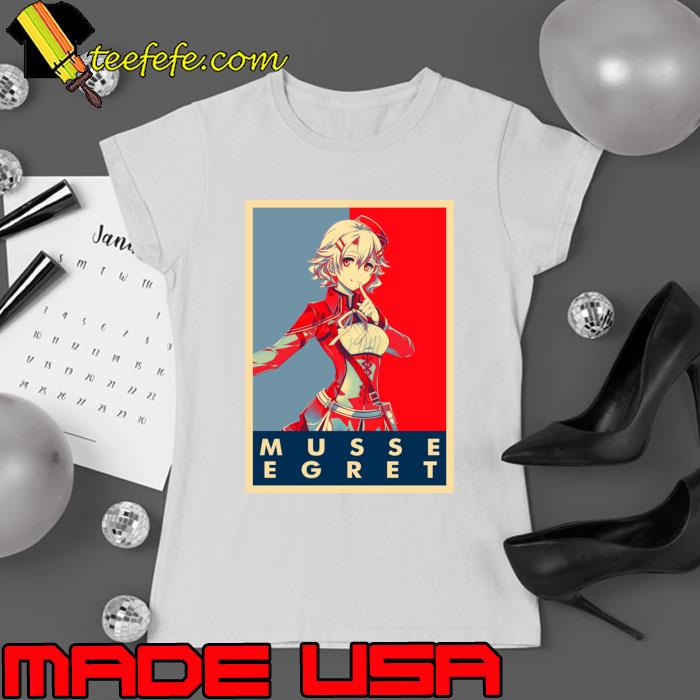 Musse Egret slender build with green hair and light fuchsia eyes T-Shirt Ladies tee Musse Egret slender build with green hair and light fuchsia eyes T-Shirt Ladies tee